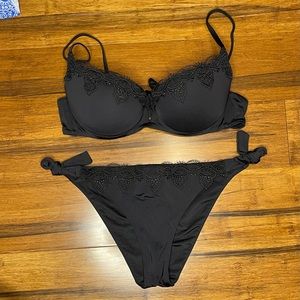 Calzedonia Black Crochet Bikini Set!